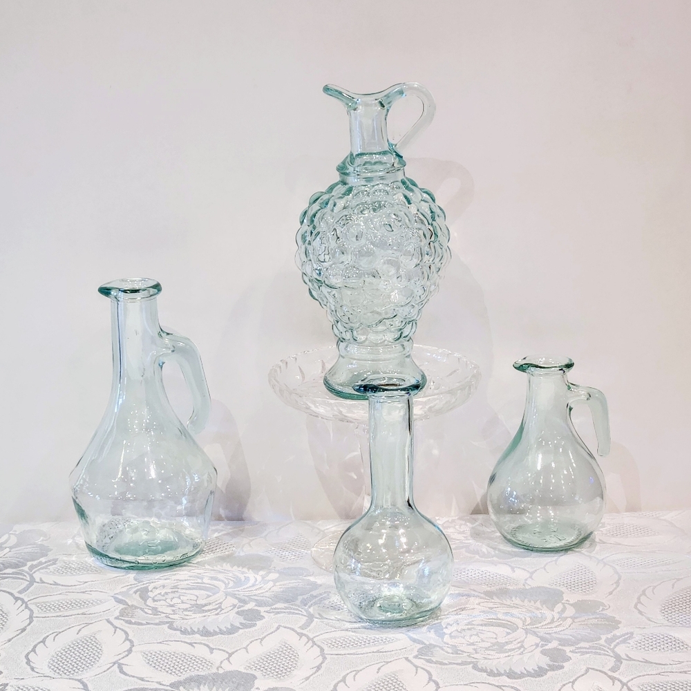 VE Vereria Etrusca light blue, vintage glassware collection.